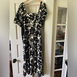 Who What Wear for Target Linen blend back tie dress
